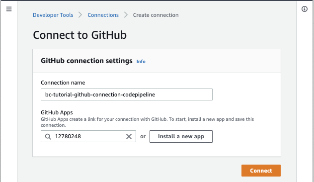 AWS CodePipeline Github Authorize