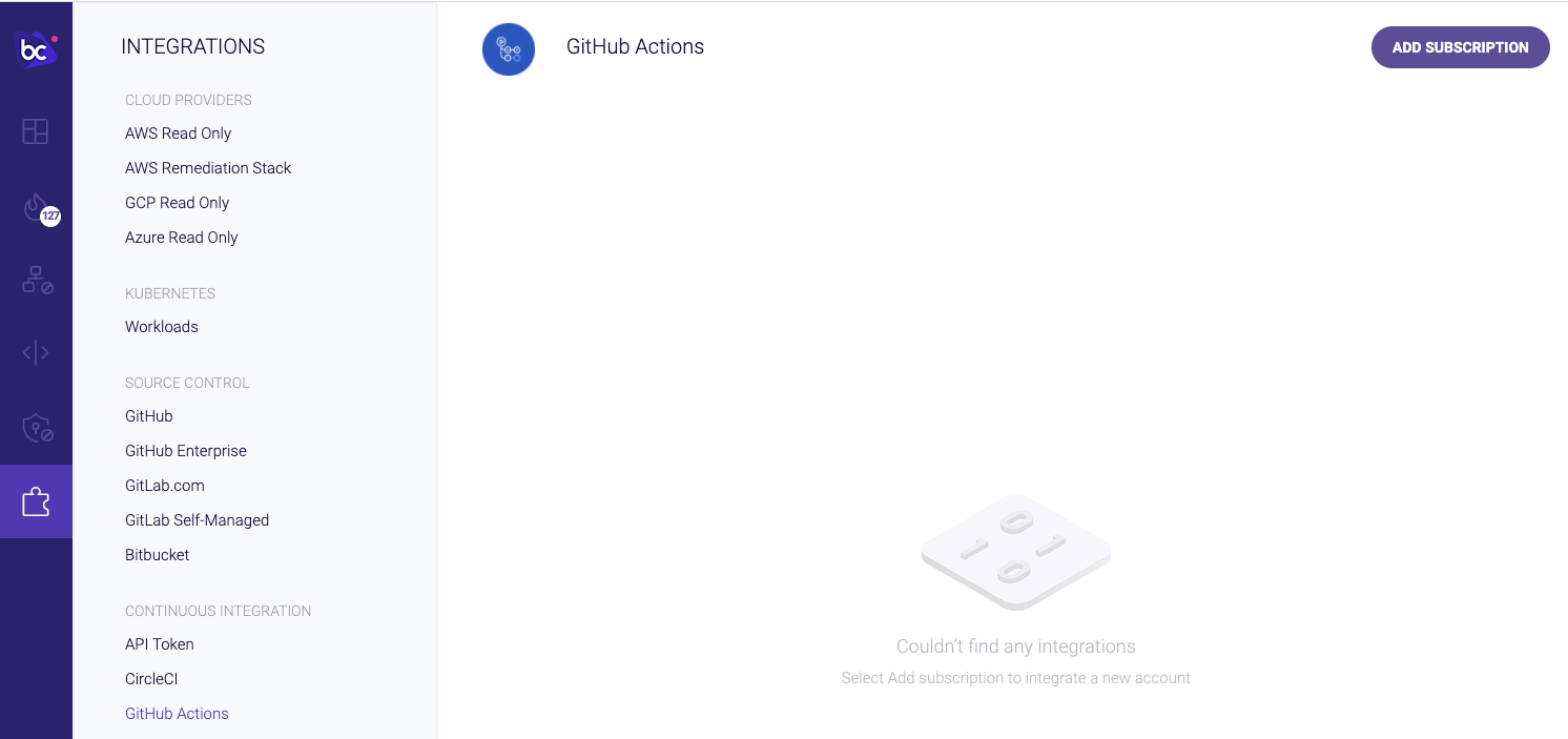 GitHub Action Integration in Bridgecrew