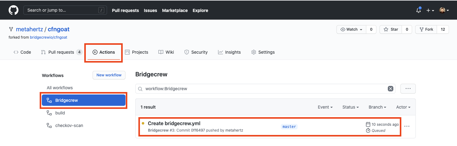 Save Github action workflow