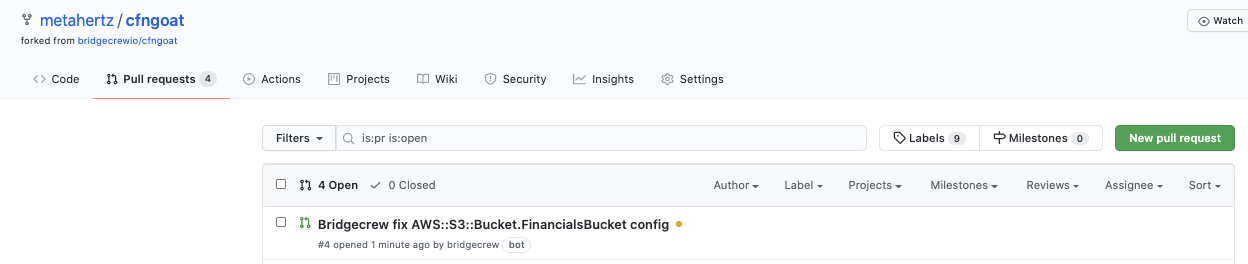 Git remediation workflow