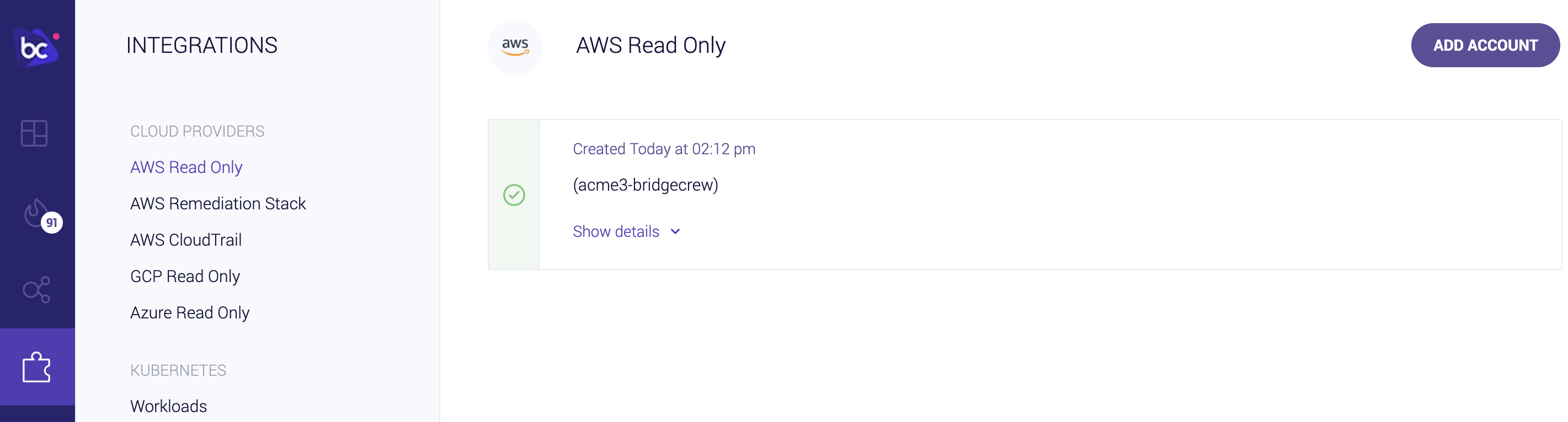 AWS Bridgecrew Integration