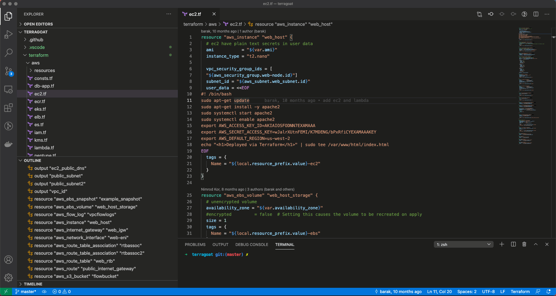 Bridgecrew VSCode demo