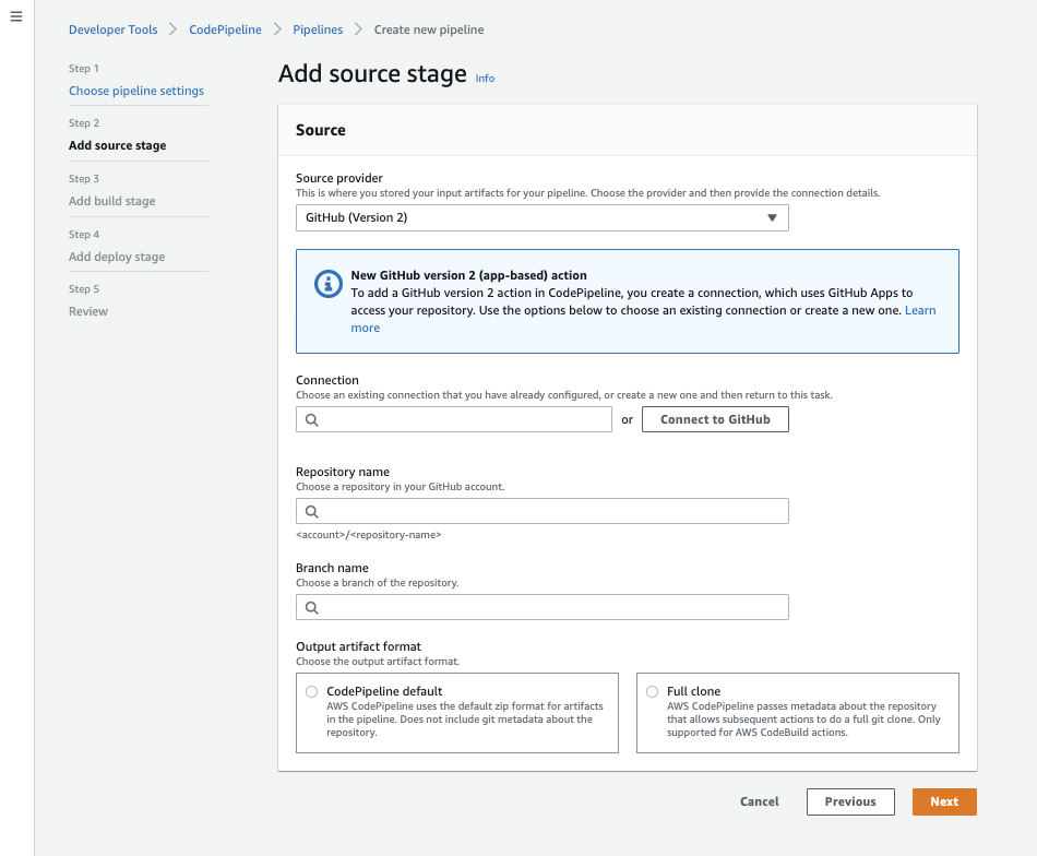 AWS CodePipeline Setup