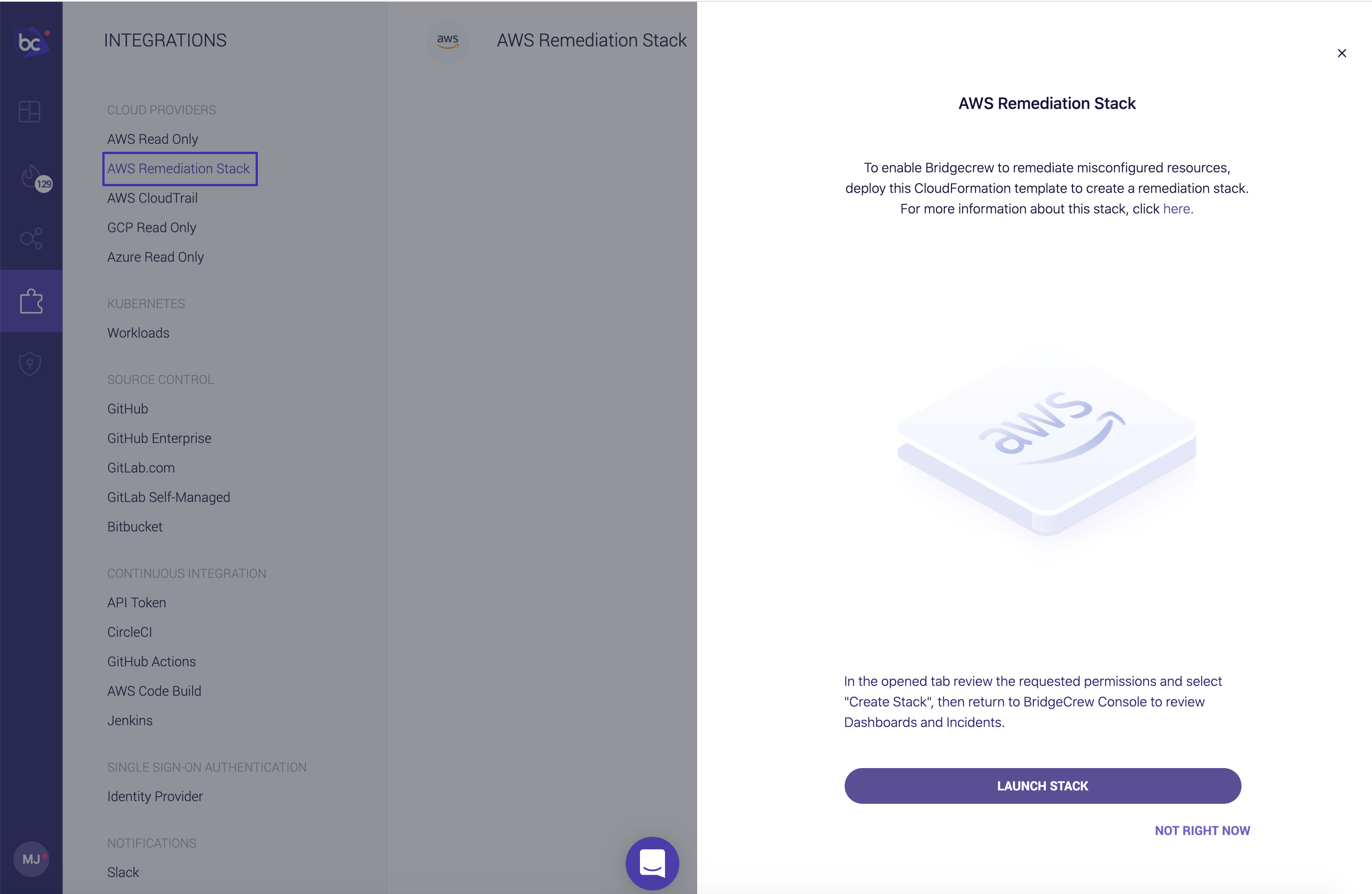 AWS Bridgecrew remediation integration